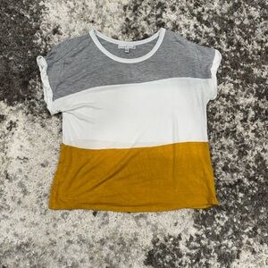 Moa Moa Women’s Short Sleeve Color Block T-Shirt, Small